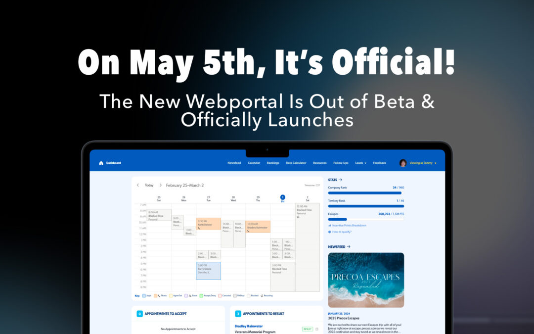 It’s Official! New Webportal Launches May 5th